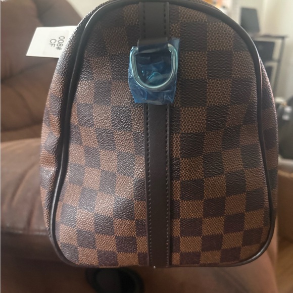 Checkered Brown Tote Bag - Picture 4 of 17